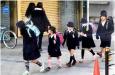 日本小孩冬天真的不穿褲子！?。? width=
